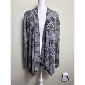 Chicos Additions Women's Open Front‎ Cardigan Kimono Size 1 (M) Lightweight